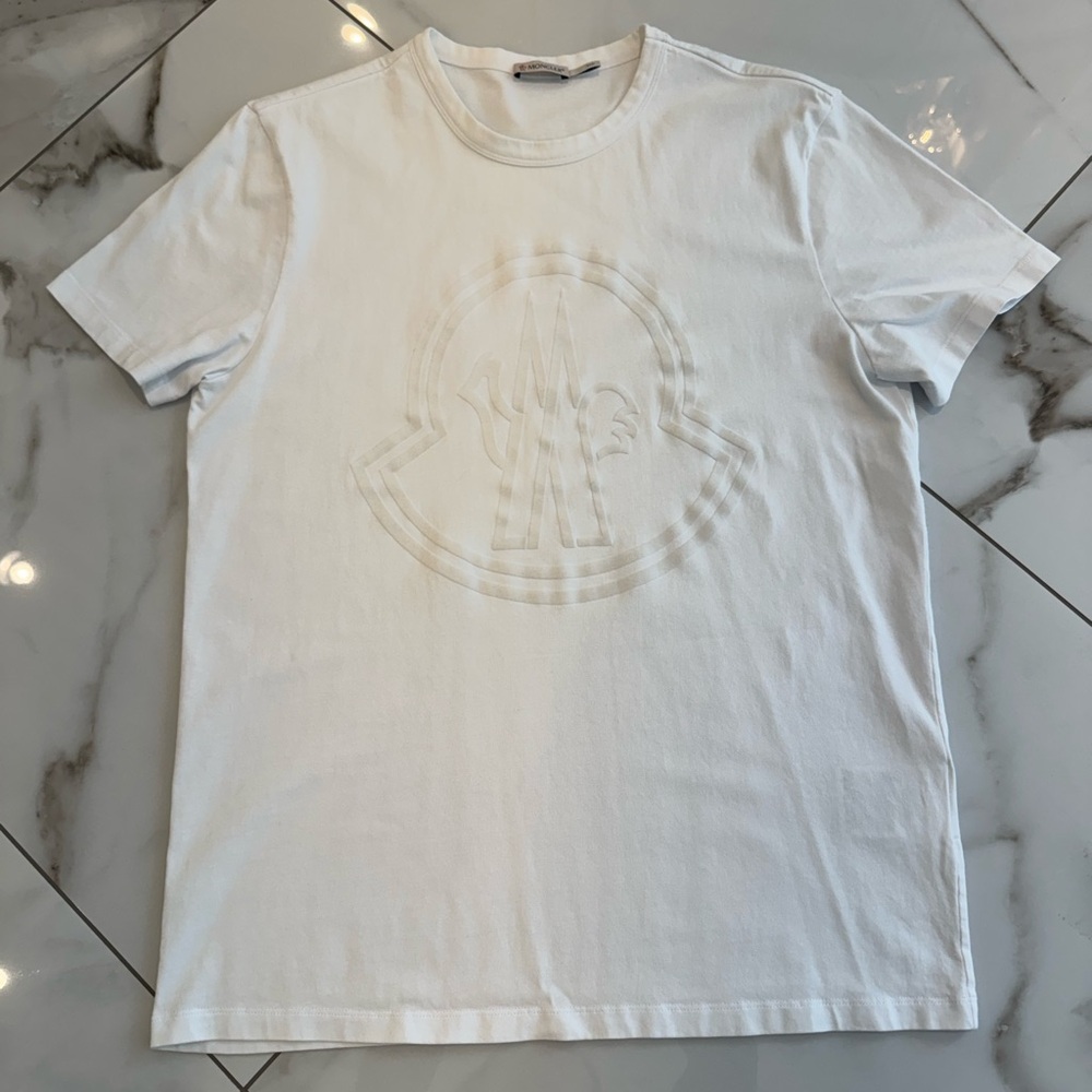 Moncler White Short Sleeve T-shirt